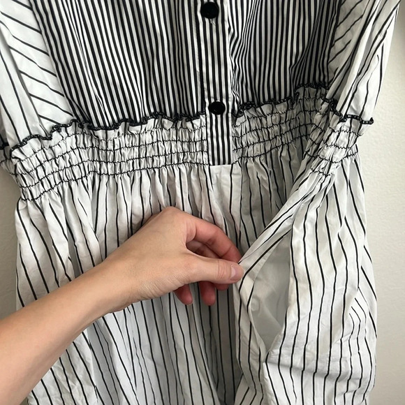 Sandro Striped 100% Cotton Midi Dress - Picture 10 of 11